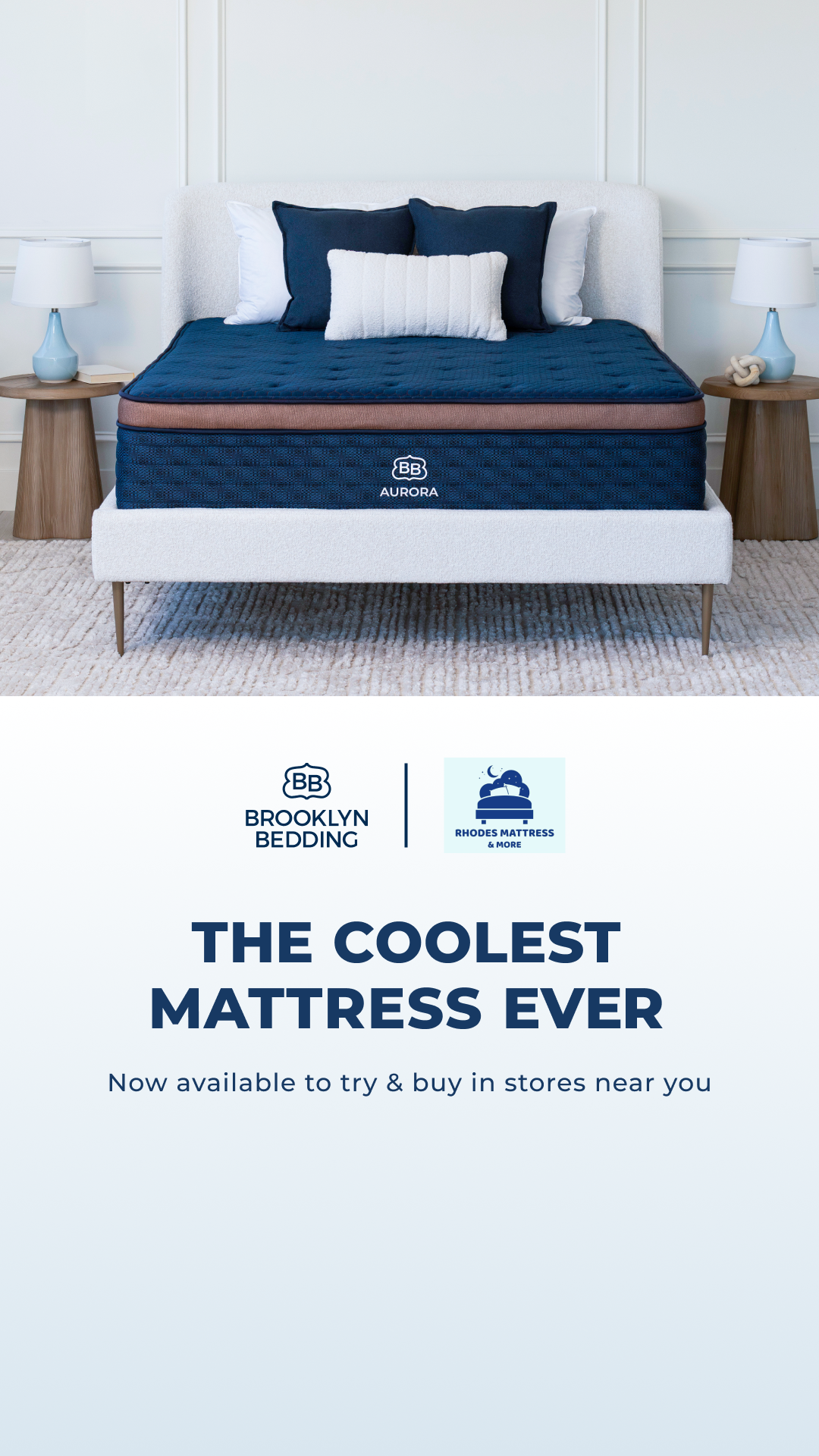 Try Brooklyn Bedding mattresses in-store at Rhodes Mattress & More in Lexington! Visit a partner showroom near you.