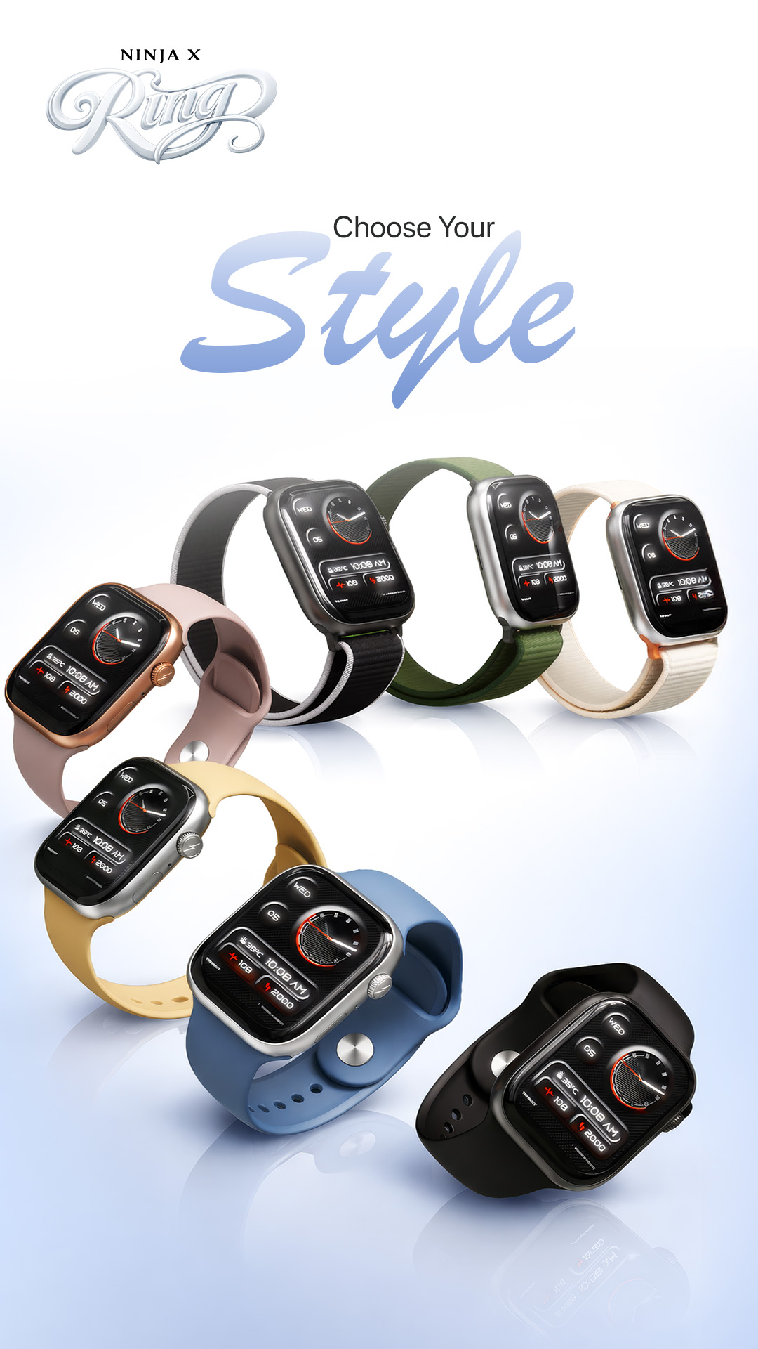Fire-Boltt Ninja X Ring | Just Launched
Featuring a stunning 1.96” HD display, Bluetooth Calling, 120+ sports modes, and advanced health tracking with SpO₂ & heart rate monitoring.
Built for performance, designed for eve