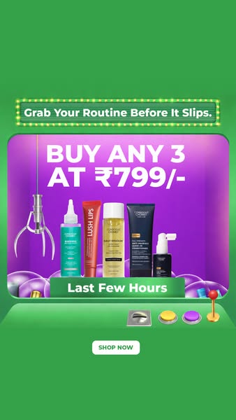 Summer is here! 🌤️
Don't let UV rays catch you off guard!
Get 3 sunscreens for ₹799, stay protected for 90 days.
• Lightweight & comfy to wear all day.

Try now and beat the heat!