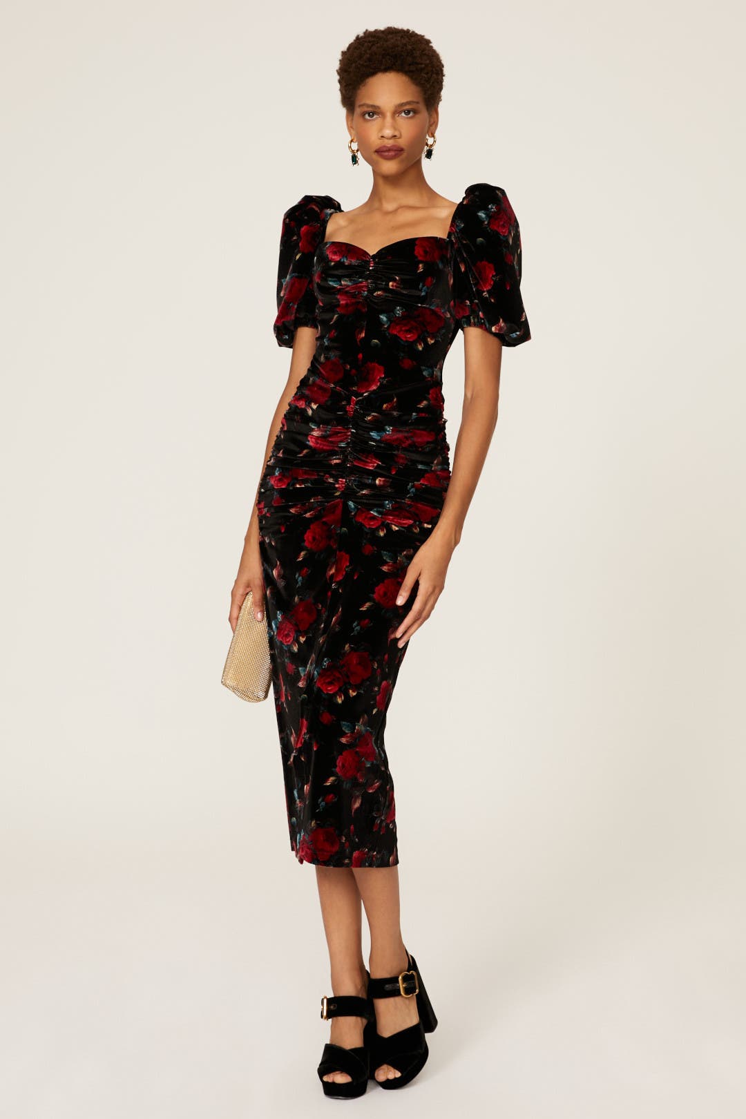 Autumn Adeigbo Rowenna Floral Velvet Dress