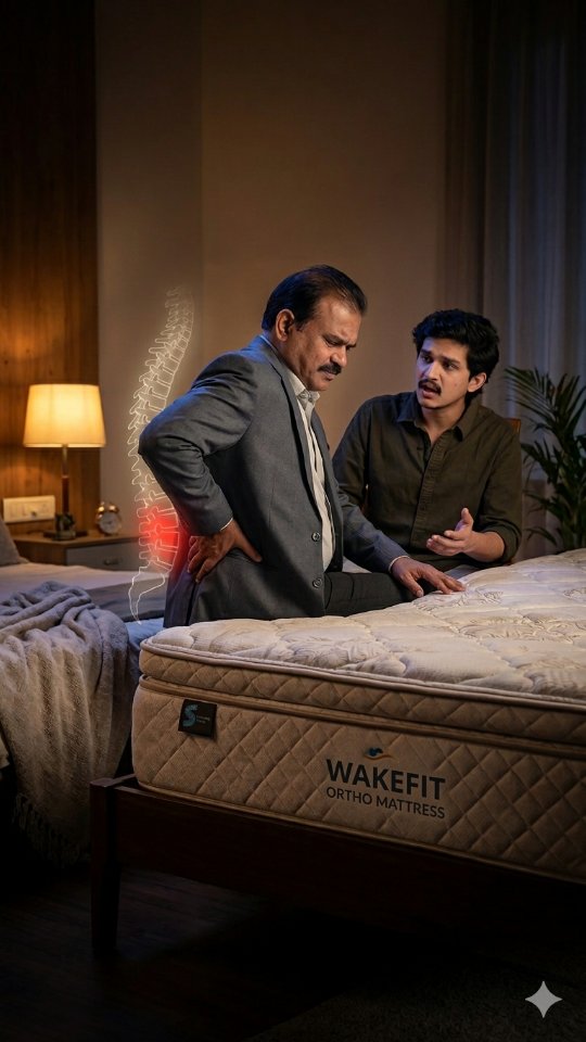 No More Lower Back Pain 🔥

Wakefit Orthopedic Mattress
Its Shapesense Technology, aligns perfectly with the spine and offers incredible back support.

100-Night Free Trial
10 Years Warranty

👉 visit wakefit.co and get mi