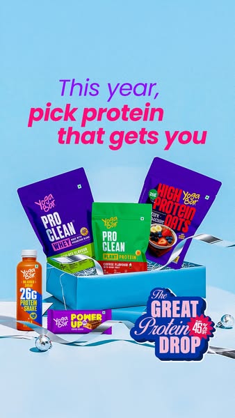 🎉 This year, pick protein that gets you 💪
🔥 The Great Protein Drop is LIVE — Flat 45% OFF
✅ Whey | Plant Protein | High Protein Oats | Protein Shake & more
🛒 Stock up now before the drop ends ⏳