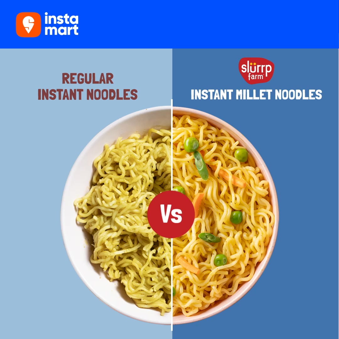 Make school tiffins yummy & healthy with Slurrp Farm’s No Maida, Not Fried Millet Noodles! 🍜💛 Toss in your child’s favourite veggies and watch the tiffin come back empty. 🥕🌽  Buy now!