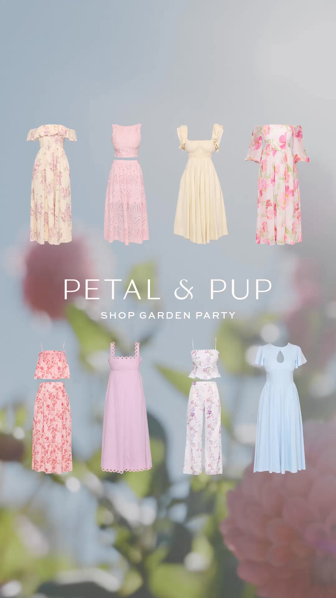 Soft, romantic pieces inspired by garden days, vintage touches. Made for every plan, and none at all.
