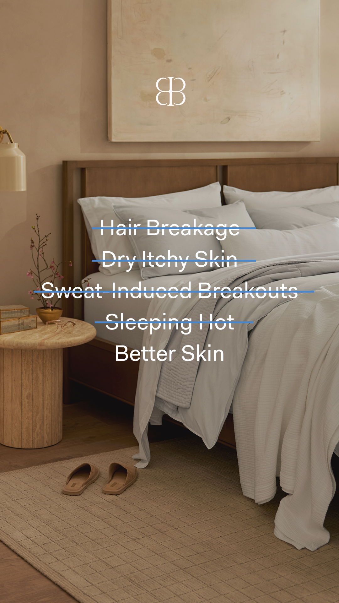 EIGHT HOURS___Of tossing & turning isn’t doing you any favors. When you prioritize your sleep, you’ll see the difference it makes in your beauty routine. Upgrade to clean, breathable, toxin-free sheets from Boll & Branch