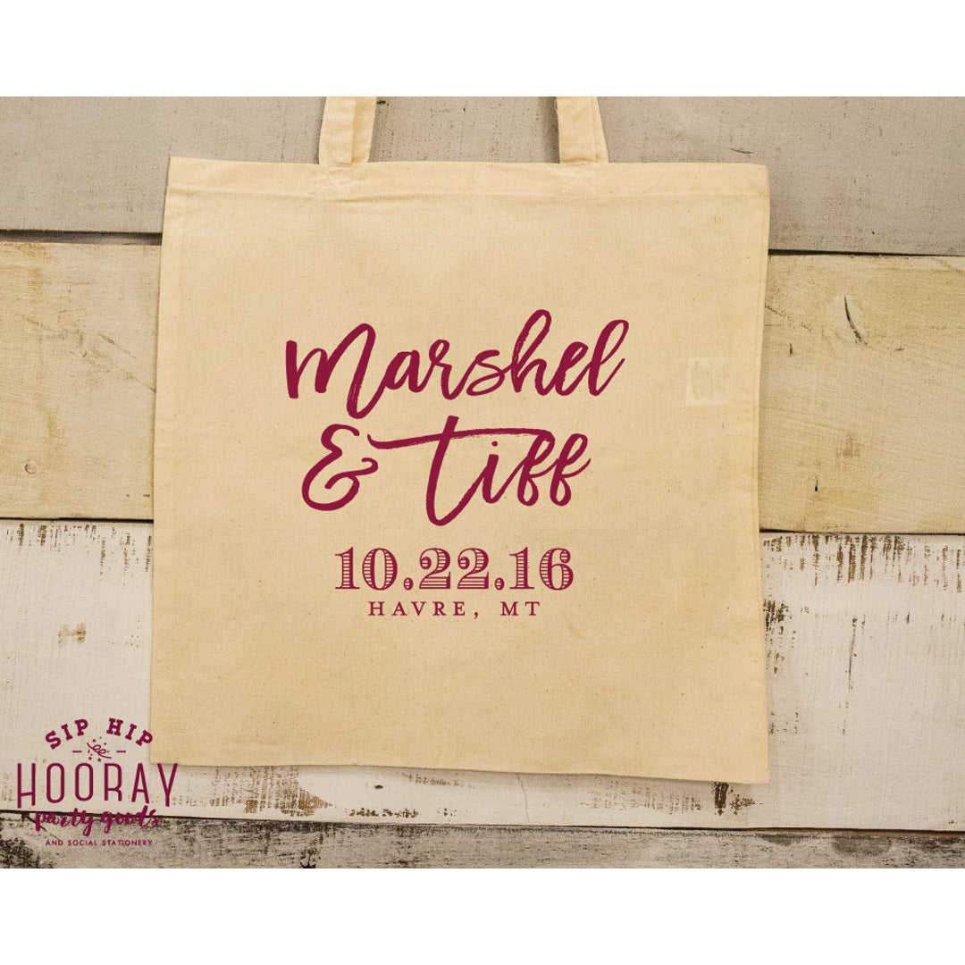 Custom Wedding Tote Bag Design #1657