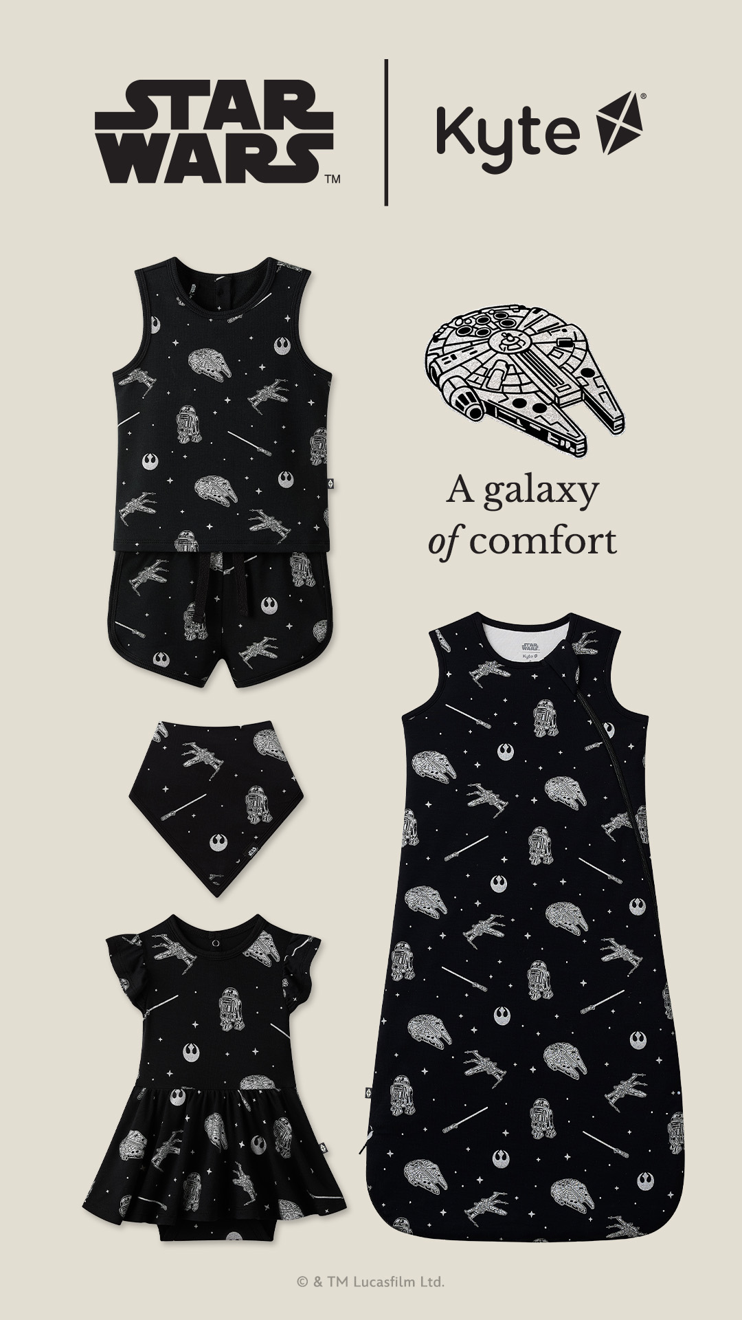 🌌 STAR WARS™ | Kyte. Iconic comfort and everyday style for your youngling's wardrobeGear up the family in the softest bamboo styles inspired by the greatest saga of all time