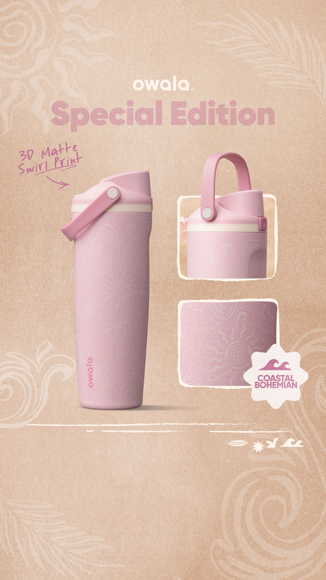 For all the wanna-be marine biologists out there–this bottle will keep you hydrated from coast to coast. It’s pink, pastel and leakproof in practically every setting (even the dinghy).