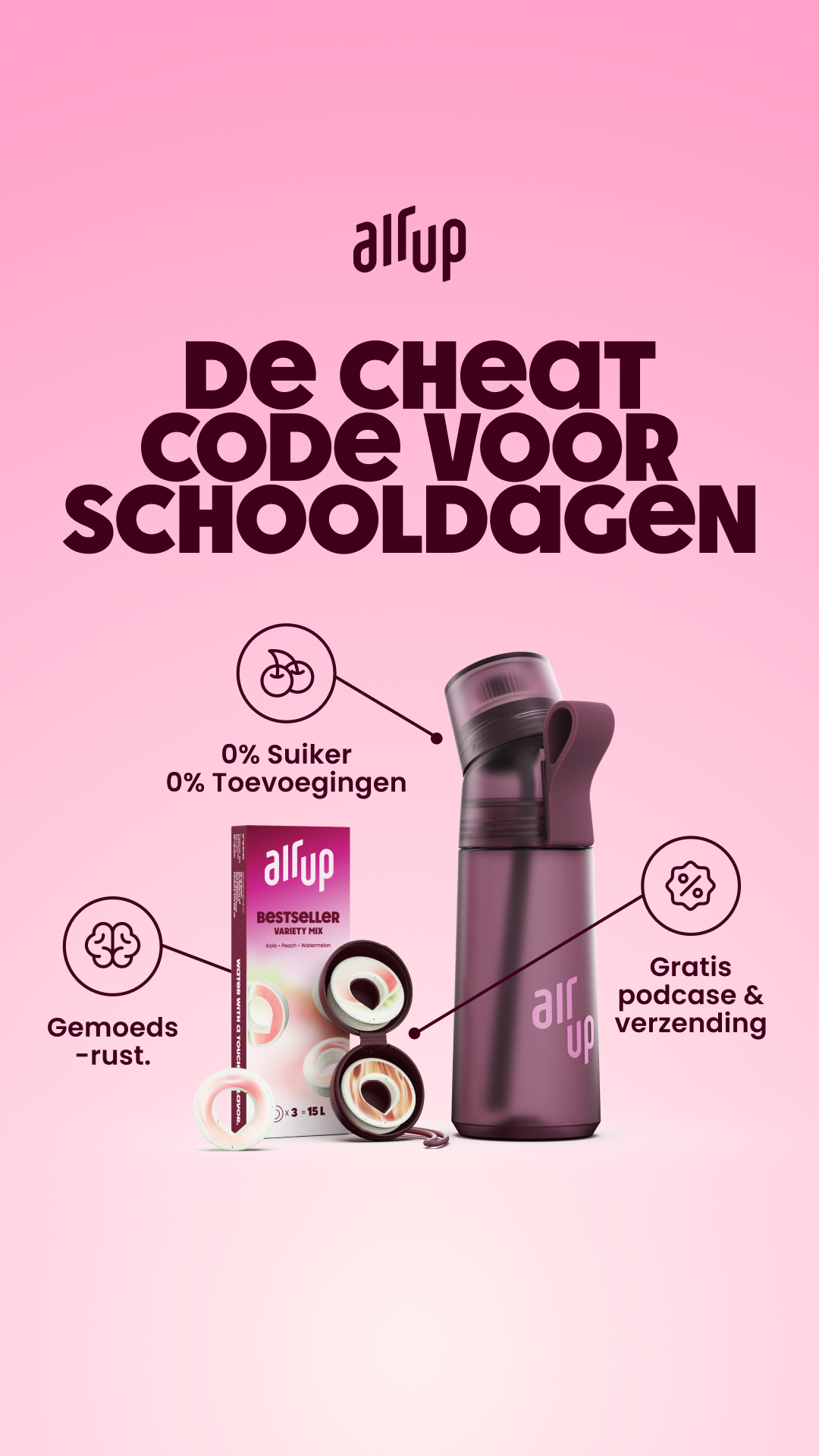 Smaak door geur tegen gaatjes.