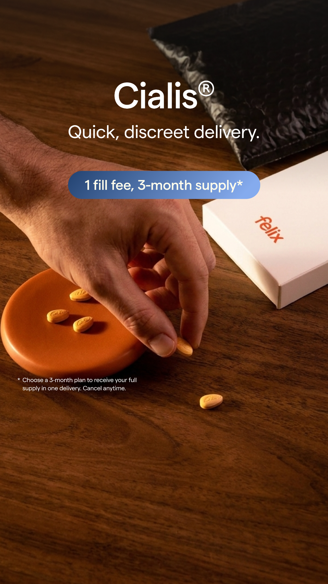1 fill fee, 3-month supply