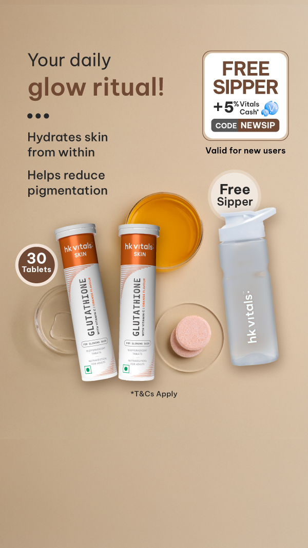 ⚡Fizz Your Way To Flawless Skin!🛒Order HK Vitals Glutathione Effervescent With Vitamin C, Orange Flavour, 30 Tablets Pack & Get Free Sipper W/Code: NEWSIP + 5% Vitals Cash.💰