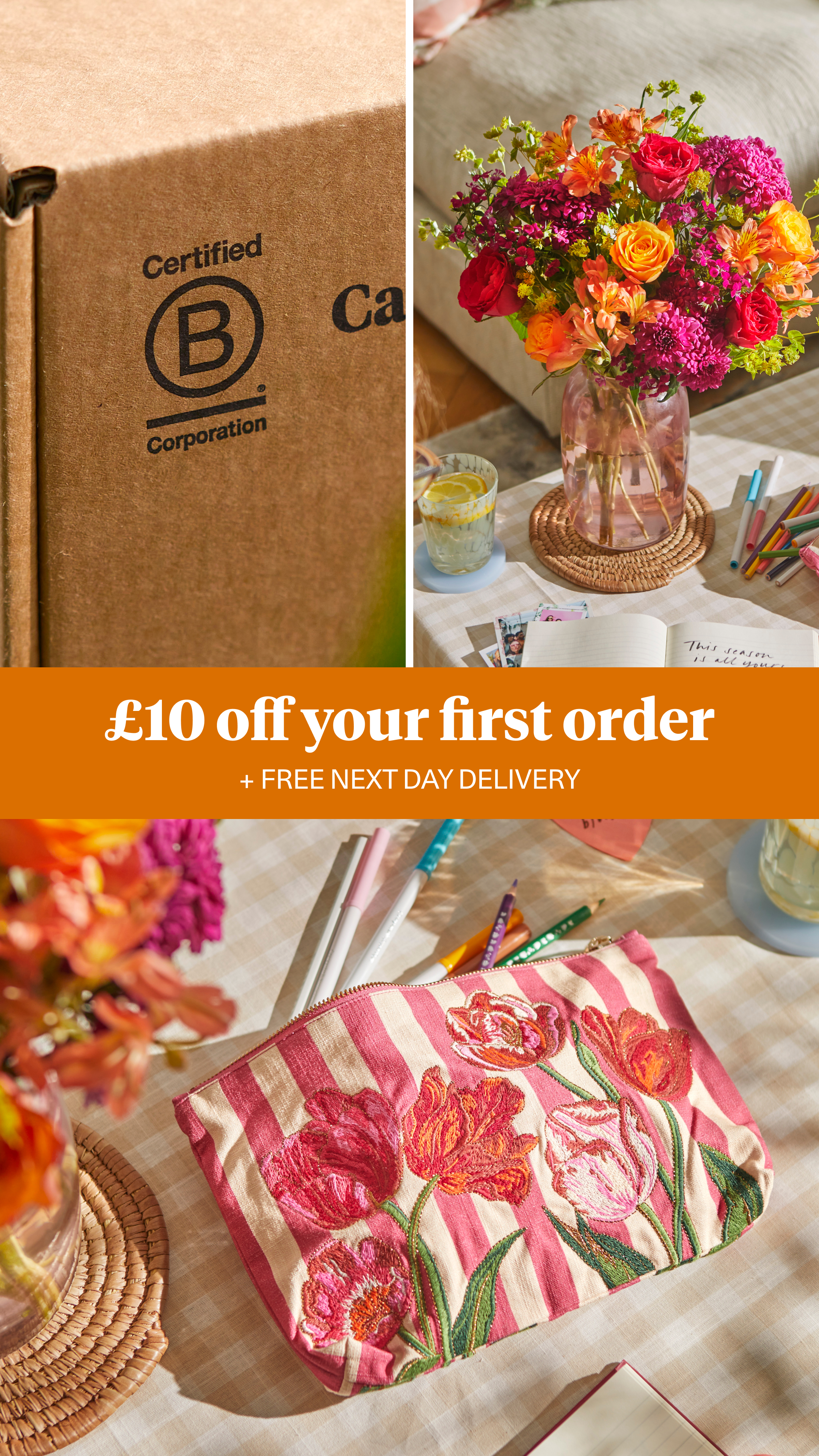 £10 off your first order