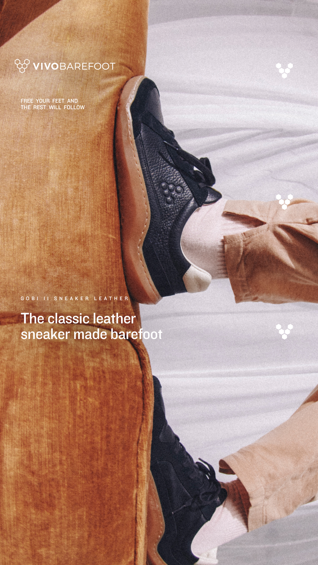 The Gobi II Sneaker Leather delivers barefoot comfort and timeless style for wherever the day takes you.