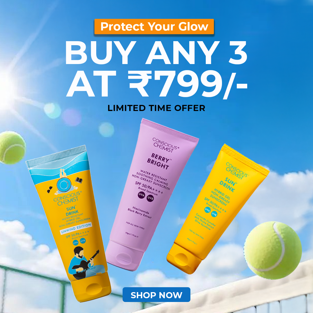 Don’t skip SPF this Summer!

UV rays stay strong all year 🌤️

Grab 3 sunscreens for ₹799 and stay protected for 90 days straight. Lightweight & comfy. 

Try it today!