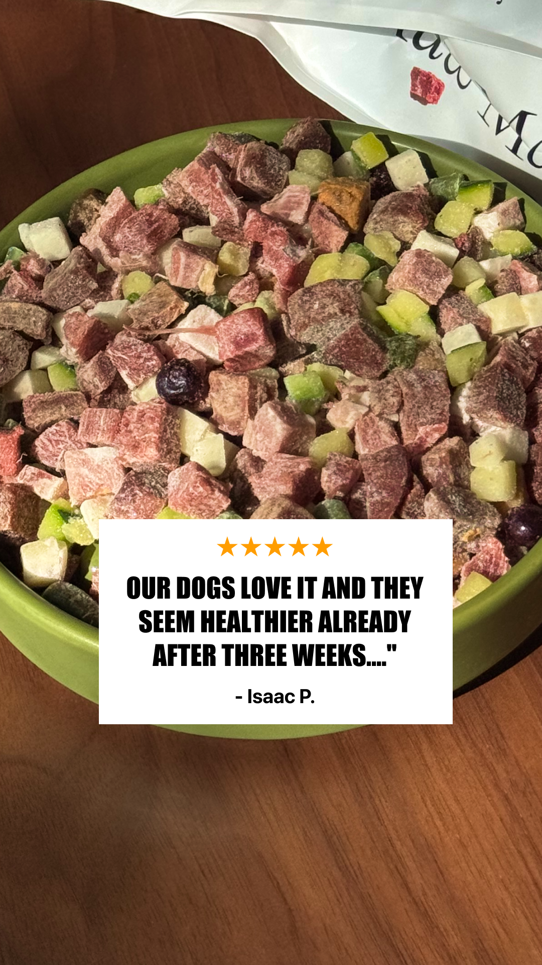 Maev supports your dog in the ways that matter most—digestion, energy, mobility, and skin—through whole-food nutrition.