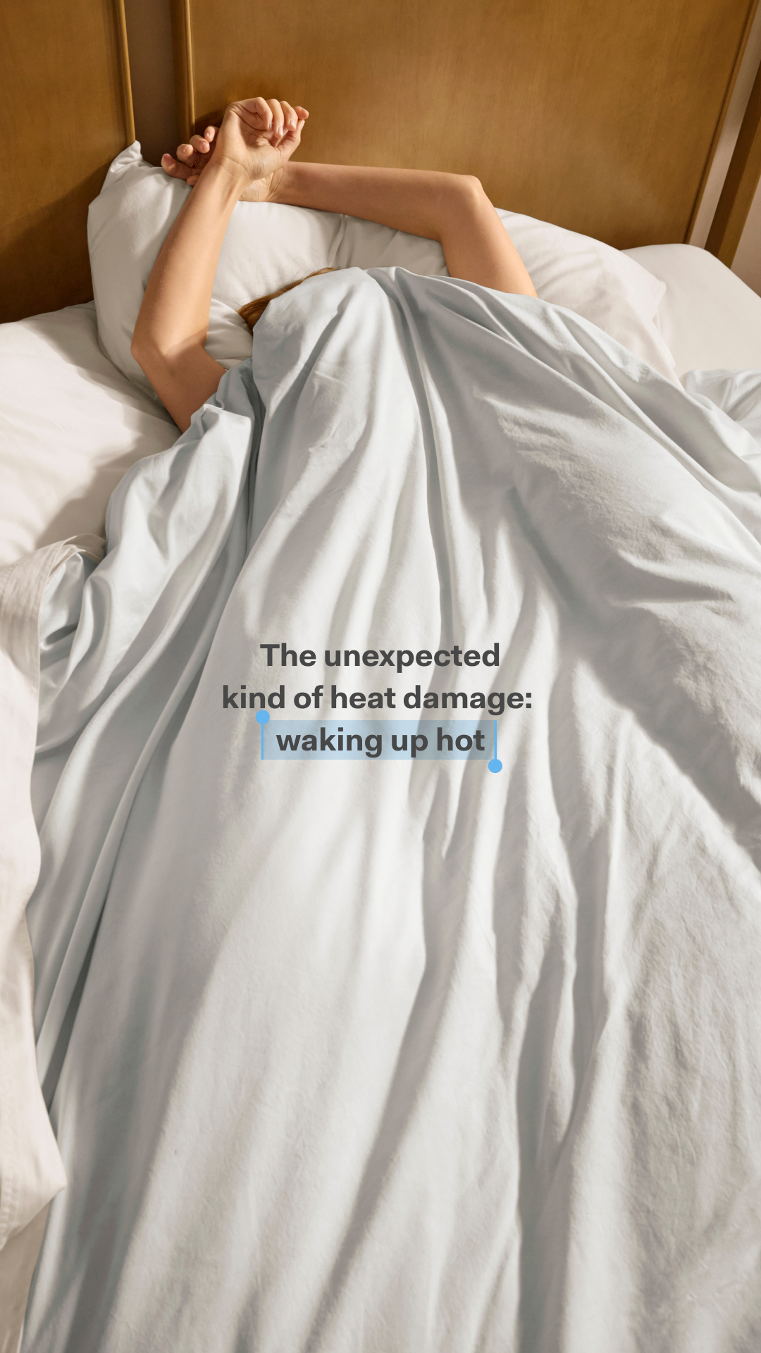 NO MORE NIGHT SWEATS___If your sheets trap heat, your sleep—and even your hair & skin—pay the price. Feel the difference of cool, breathable organic cotton from Boll & Branch, and upgrade your beauty sleep.