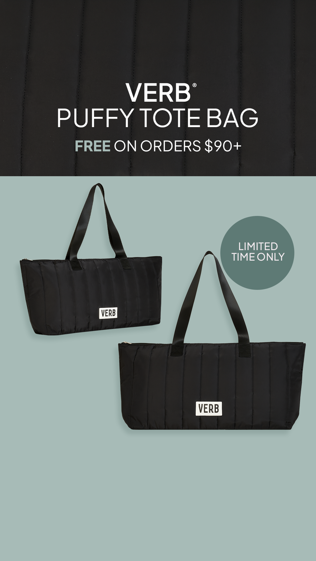 Get a FREE Verb Puffy Tote Bag