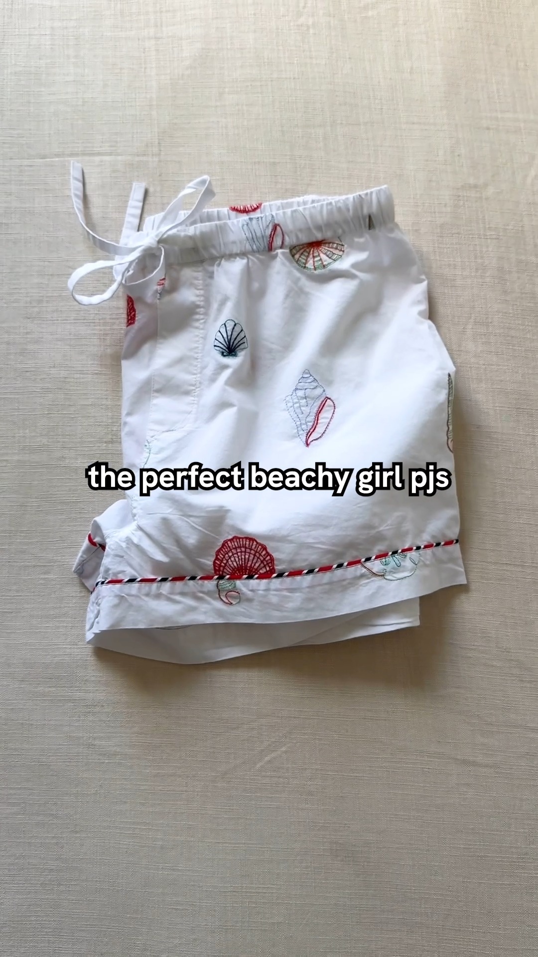 Embroidered Shells PJs