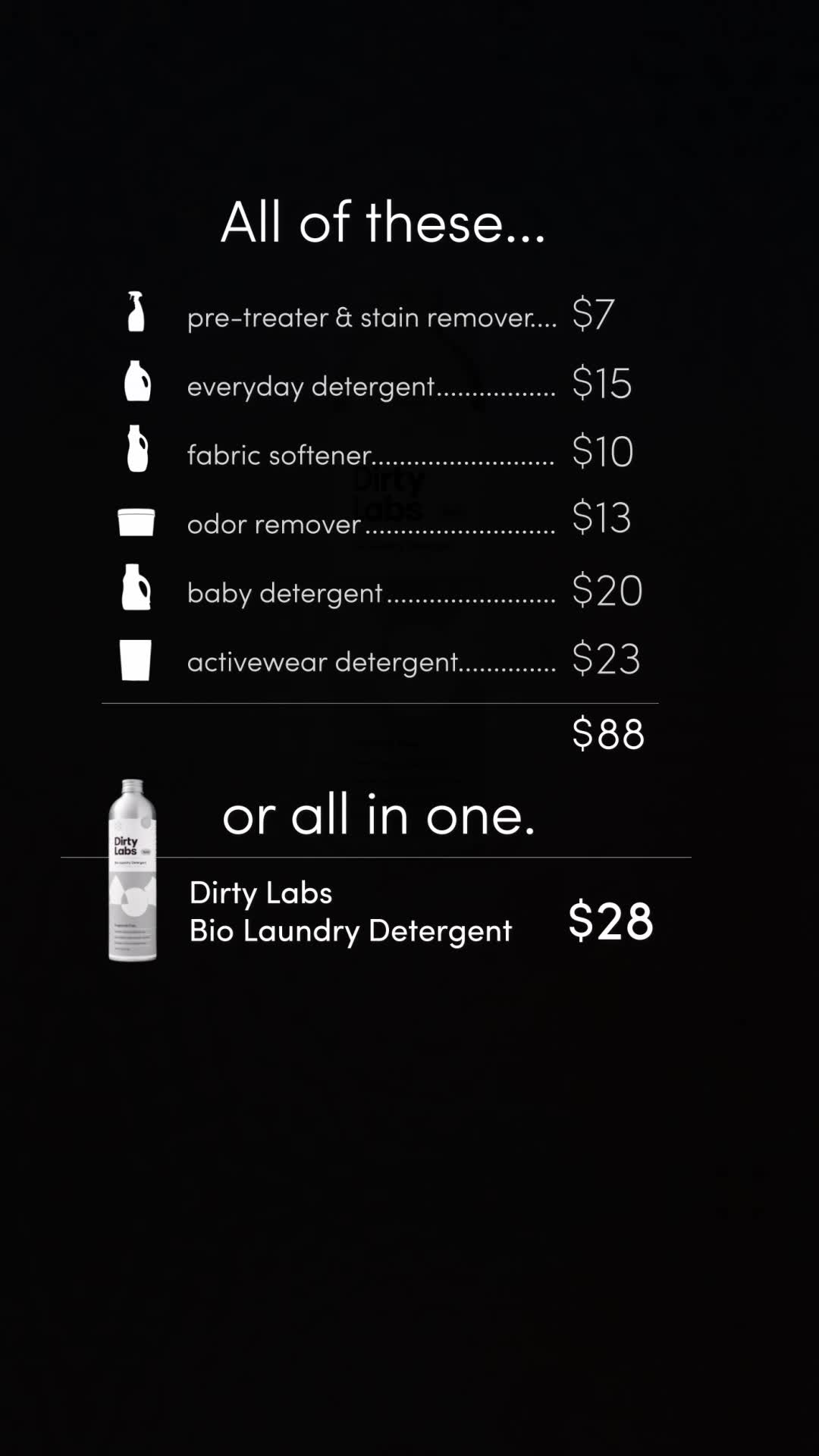 One bottle. All the clean.