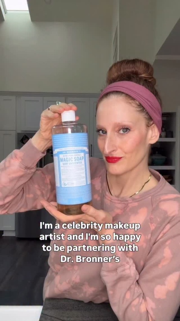 As a makeup artist who experiments with makeup on myself A LOT,  I’m constantly washing my makeup bushes. I’ve been using Dr. Bronner’s Magic Soap since my teenage years because it’s strong enough to get them really clea