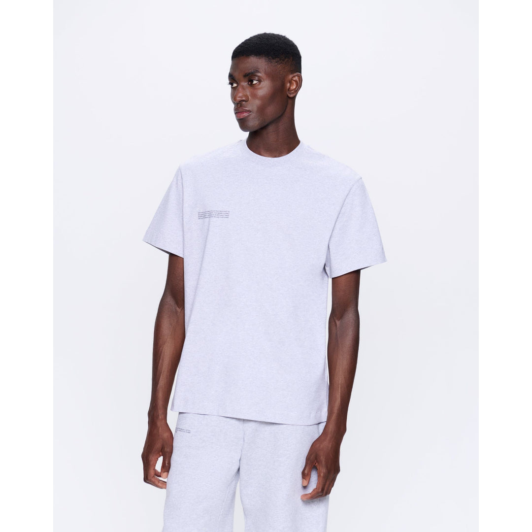 PANGAIA - Mens 365 Midweight T-shirt—grey marl - XXS