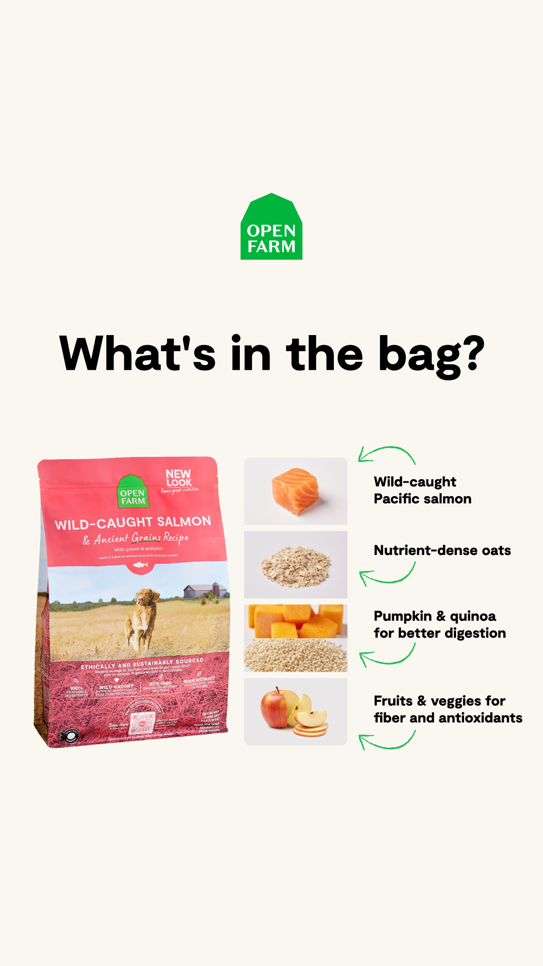 Whatever they need, we’ve got a bowl for that. Every Open Farm recipe is crafted to support real nutritional needs. ✅