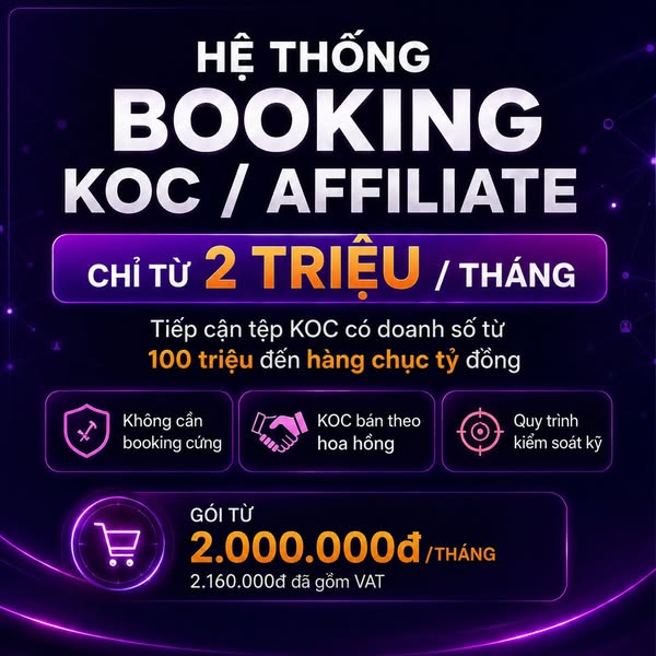 TIẾP CẬN HỆ THỐNG HƠN 100.000 KOC TIKTOK SHOP CHỈ TỪ 2 TRIỆU/THÁNG

Một trong những bài toán lớn nhất của shop trên TikTok Shop hiện nay không phải chỉ là có sản phẩm tốt, mà là làm sao để sản phẩm được thật nhiều người 