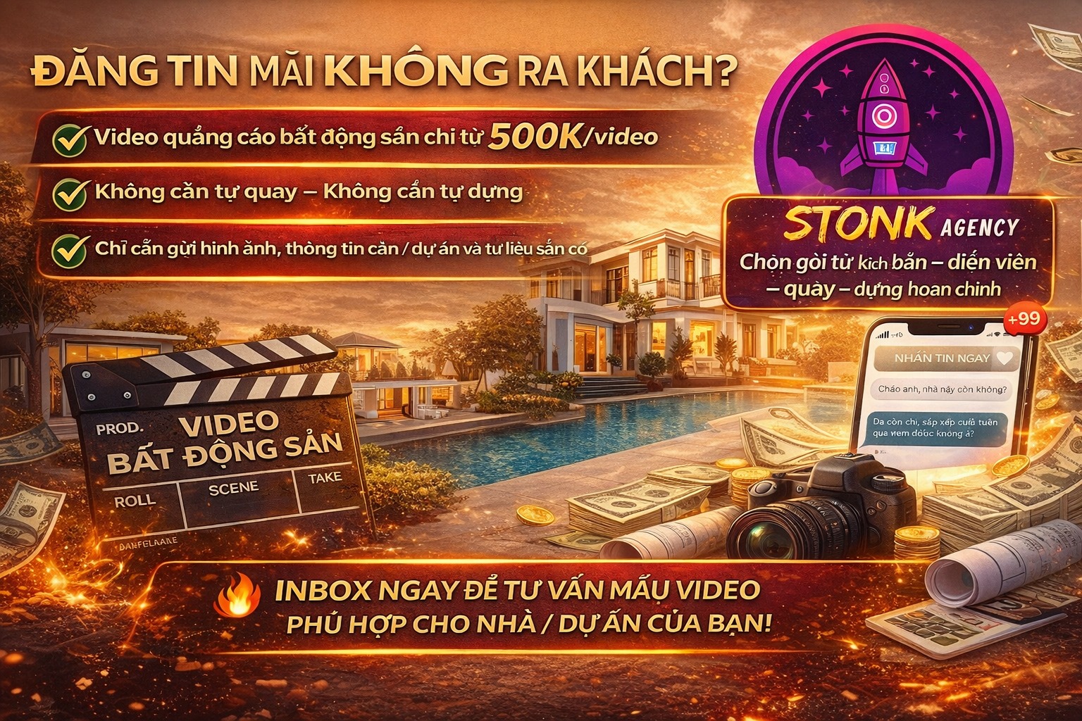 ✅ Video quảng cáo bất động sản chỉ từ 500K/video từ kịch bản , diễn viên , quay ,dựng hoàn chỉnh
✅ Không cần tự quay, không cần tự dựng
🔥 Làm nhanh 3–5 ngày, tập trung kéo khách thật

Nhiều sale bất động sản không thiếu 