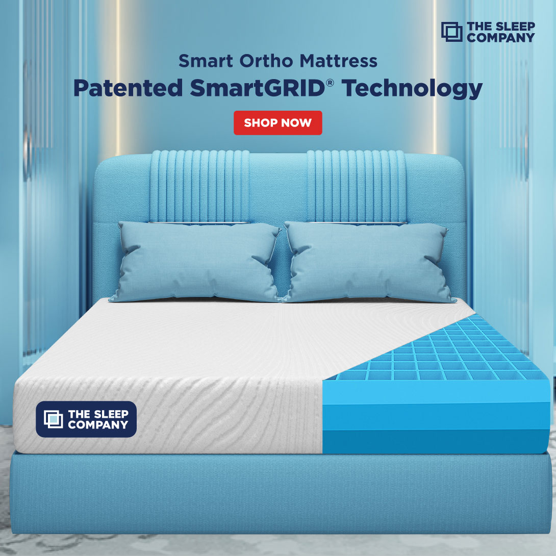 Say goodbye to back pain and restless nights!

Introducing Smart Ortho Mattress by The Sleep Company – a scientifically designed orthopedic mattress crafted with our Patented SmartGRID Technology. It intelligently adapts