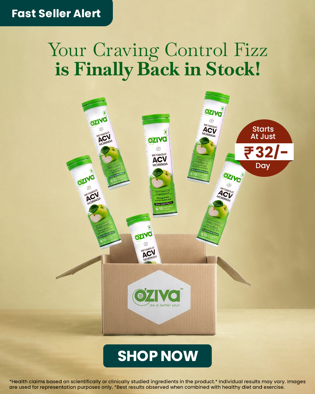 Cravings didn’t disappear overnight.

They’re not supposed to. ACV Moringa isn’t a switch — it’s a stabilizer.

It works by keeping your sugar and insulin in check, so the cravings get...quieter.

Give it a few weeks. Th