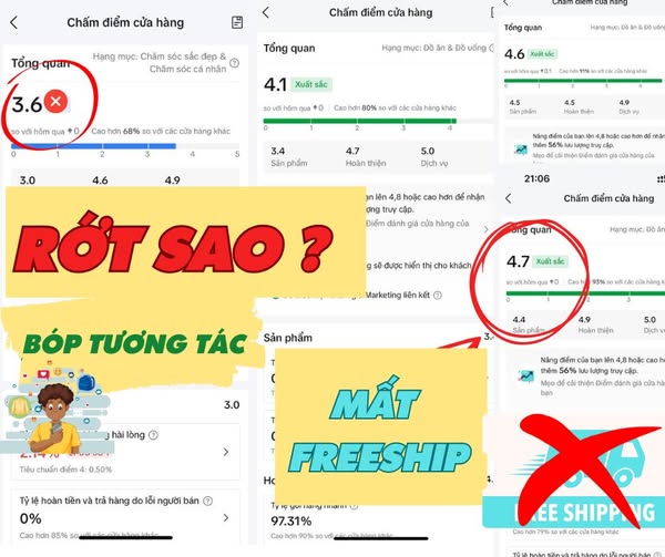 ⚠️ SHOP BỊ RỚT SAO - MẤT FREESHIP ,MẤT VOUCHER,BÓP TƯƠNG TÁC .BẠN ĐÃ BIẾT NGUYÊN NHÂN VÀ CÁCH KHẮC PHỤC CHƯA? ⚠️
Bạn đang gặp tình trạng shop bị tụt điểm sao nhưng chưa rõ lý do tại sao? Để Stonk Agency chỉ rõ những yếu 