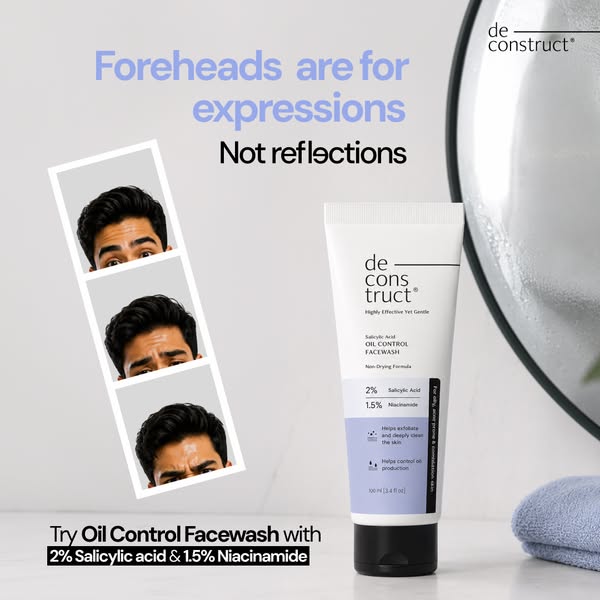 Oily Foreheads? Not with 2% Salicylic Acid.