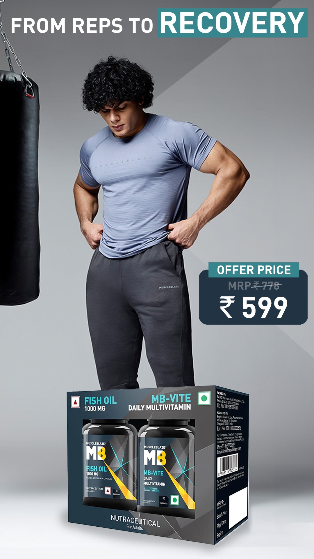 🏋️Amp Up Your Fitness Regime With MuscleBlaze Fish Oil & MB-Vite Daily Multivitamin! 💊 Order The Combo @ Rs. 599 Today. 💸