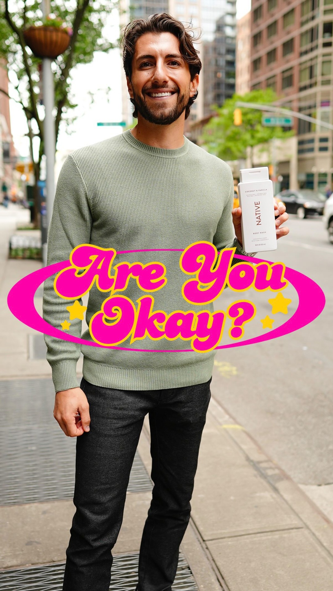 off-off-off broadway singer singing with @native body wash as his mic 

(with @briannamorales + @jason_tartick) 

👉 follow @areyouokayshow for more episodes

#areyouokay #nativepartner