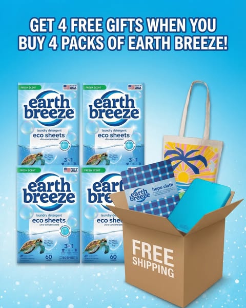 🚨 Flash SALE! 💸 Save up to 64% with 4 FREE gifts!

Earth Breeze Laundry Sheets are Dermatologist approved, and free of:

❌ 1,4-Dioxane 
❌ Optical brighteners 
❌ Parabens 
❌ Preservatives 
❌ Bleach and dyes 
❌ Fillers