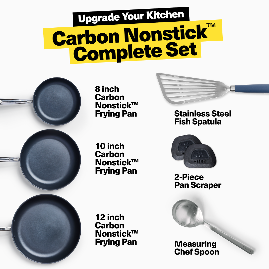 The whole Carbon Nonstick™ lineup, plus the tools that pair with it. One purchase, one complete kitchen.