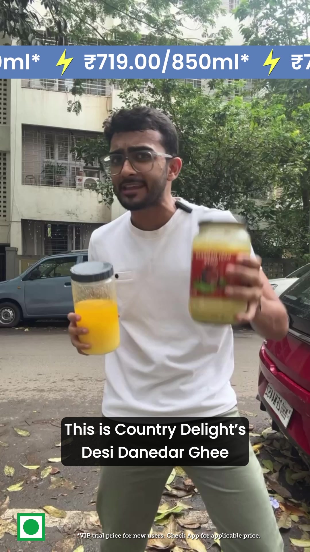 Good food starts with good ghee. Try Country Delight’s Desi Danedar Ghee made using pure cow milk — danedar, aromatic, and so pure you can taste the nostalgia.