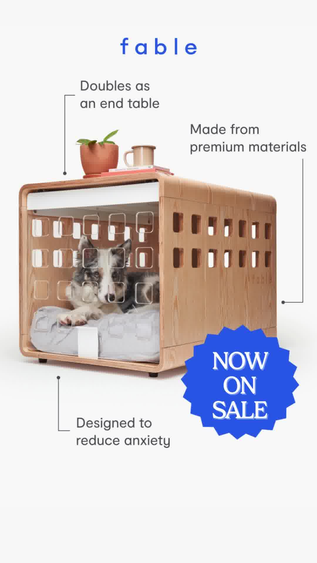 The Fable Crate is an elegant furniture piece that creates a cozy haven for your pet while seamlessly blending with your home decor. This is why it was named - The Best Dog Crate that doubles as a piece of furniture - by