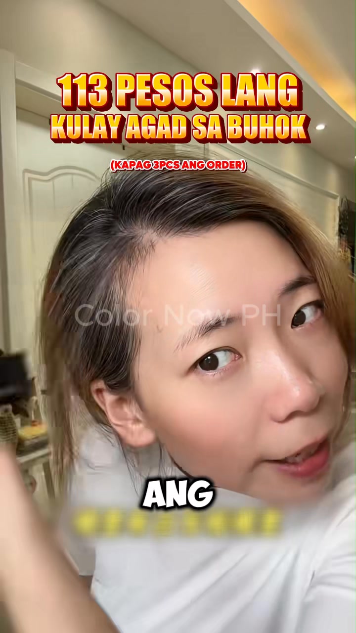 Safe at mabilis na paraan para matakpan ang uban! Isuklay lang - kulay itim agad sa bawat pahid. No babad at No irritation feeling dahil safe at organic sa buhok!