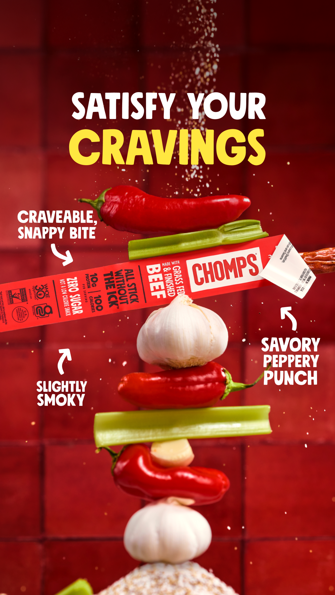 Better snacks for better moments. From gym sessions to family road trips, Chomps is always ready with a nutritious, flavorful boost.