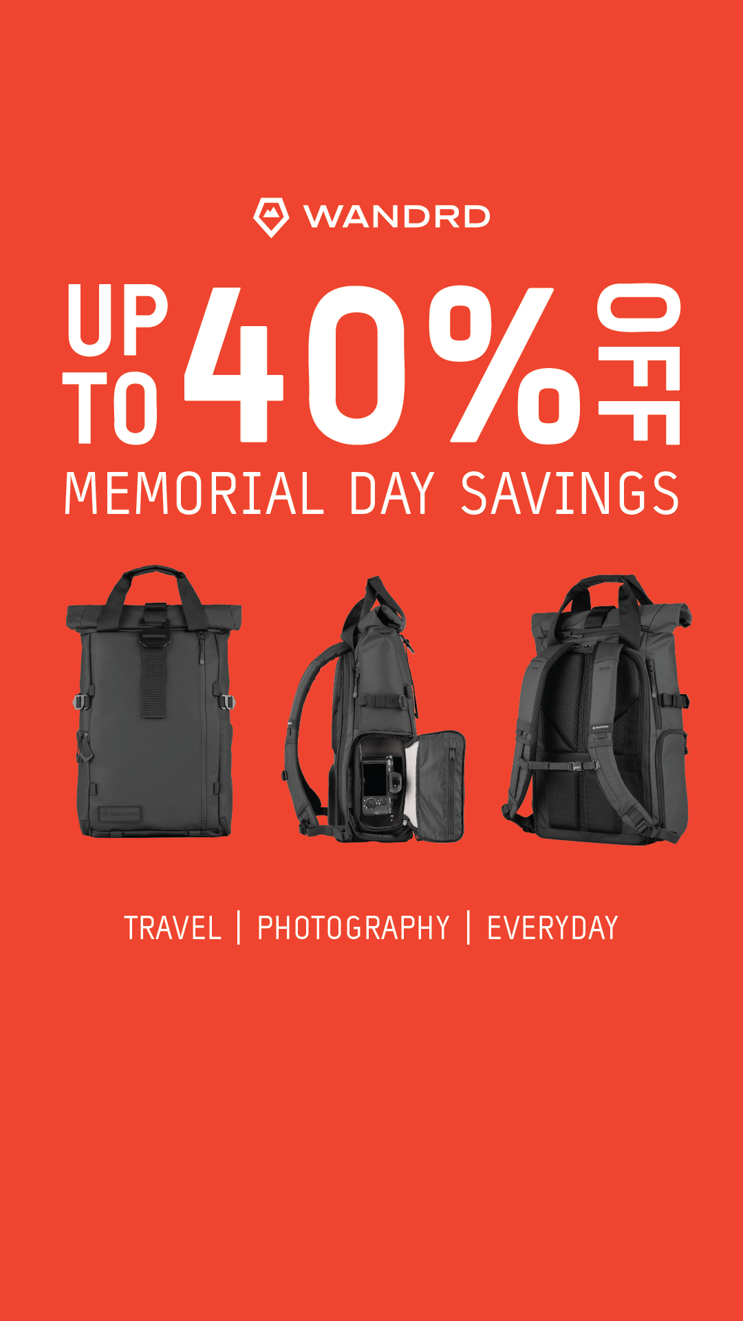Memorial Day Saving: Up to 40% Off