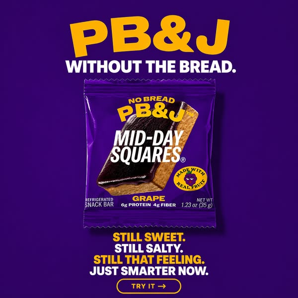 💪 NEW PB&J Flavor | Mid-Day Squares