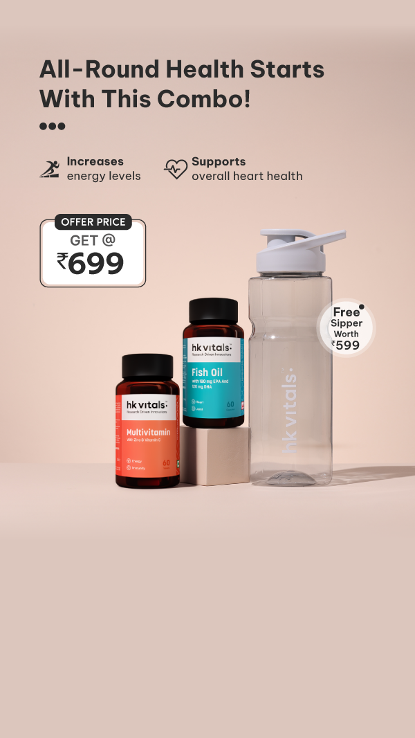 💊💚Complete Your Daily Nutrition In One Smart Combo!👉🛒Order HK Vitals Multivitamin & Fish Oil, 60 Tabs Combo @ Rs. 699.🤑