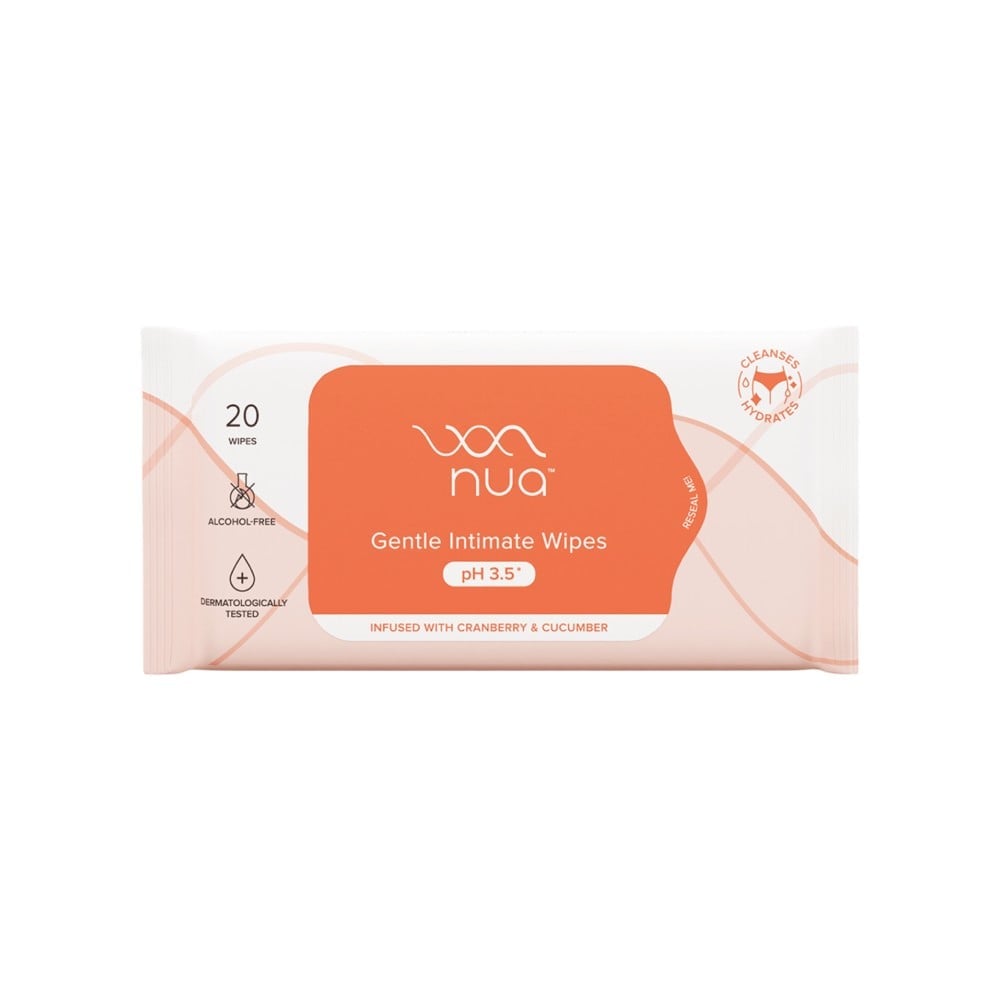 Why settle for less when you can choose pH-balanced care for down there?
Switch to Nua’s gentle intimate wash and intimate wipes! Designed to keep you feeling fresh, whether you’re in the shower or on-the-go. Now availab