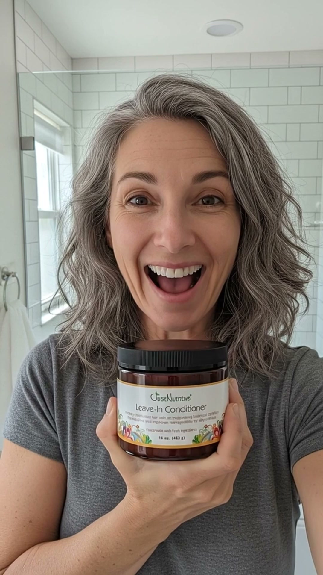 Revive Your Silver Shine, The Leave-In your Gray Hair Deserves.