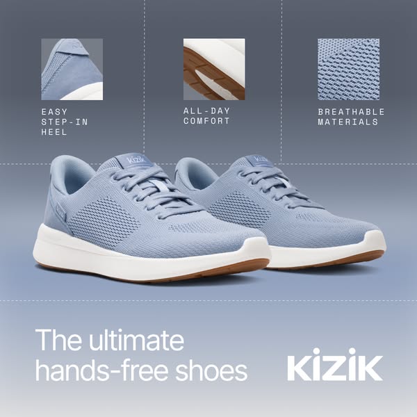 Do more in your day by keeping your hands off your shoes. Step in and go with 20+ Kizik styles. All hands-free.