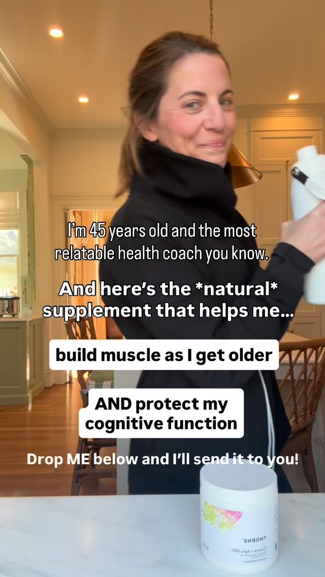 As I get older there are two things that I KNOW I need to protect and honor. 

Muscle on my body for longevity 
Cognitive function 

Staying strong + sharp matters more than ever.

My favorite natural supplement for musc