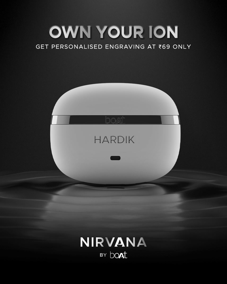 Ordinary gifts are so last year! Make it personal with customized boAt earbuds for just  ₹69.