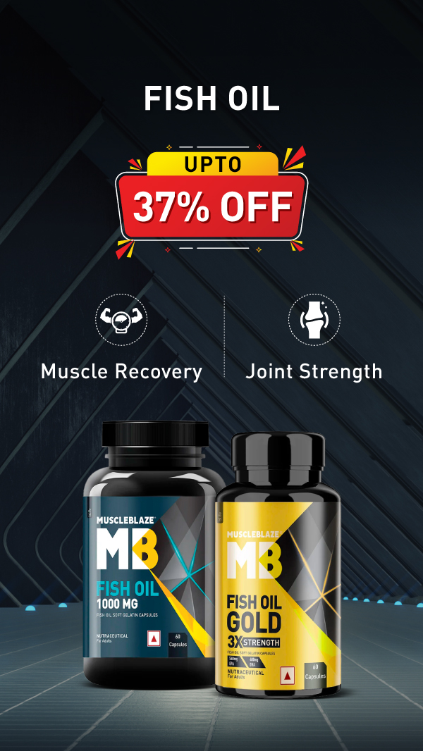 🤔Want To Boost Your Fitness And Recovery? 🛒Order MuscleBlaze Fish Oil Range At Upto 37% Off Today. 😀