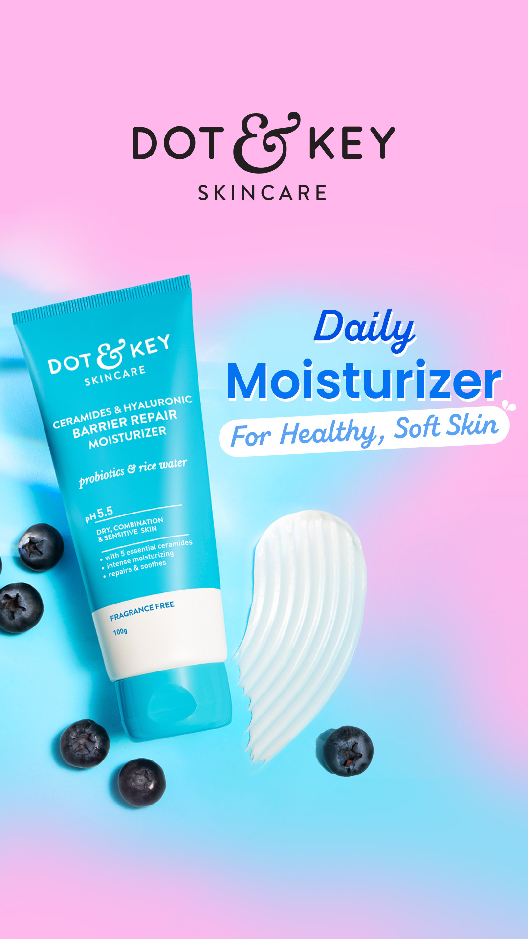 Barrier Repair Face Cream with Ceramides
🤩 94% agreed it healed dry skin
⭐️ Top Seller
😊 Intense Moisturization

Why Dot & Key? 
✅ Clinically Proven Results
✅ Dermatologically Tested 
✅ Cruelty Free
✅ Efficacy Uncompromi
